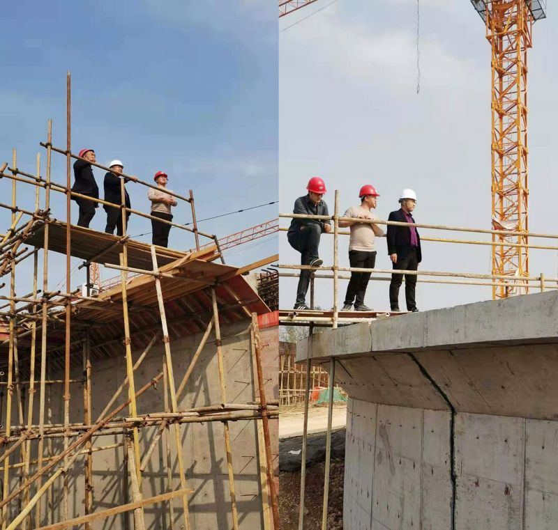 公司領(lǐng)導(dǎo)視詧永(yong)城市第(di)七汚(wu)水處理廠(chang)工程(cheng)進(jìn)度